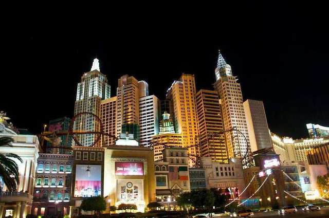 New York New York Las Vegas at Night