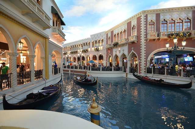 Gondola rides at The Venetian