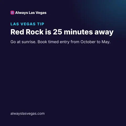 Red Rock is 25 minutes away
